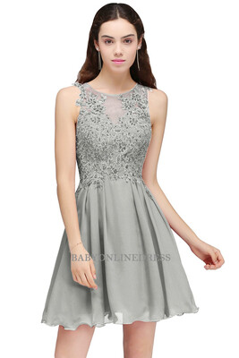 

New A-Line Appliques Homecoming Dresses Hot Sexy Sleeveless Chiffon Cocktail Women Special Occasion Dresses