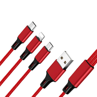 

AFILADO 3 in 1 Micro USB Cable Type C Cable for Samsung S9 S8 Huawei Xiaomi lightning cable for iphone X 8 7 Fast Charging Cable