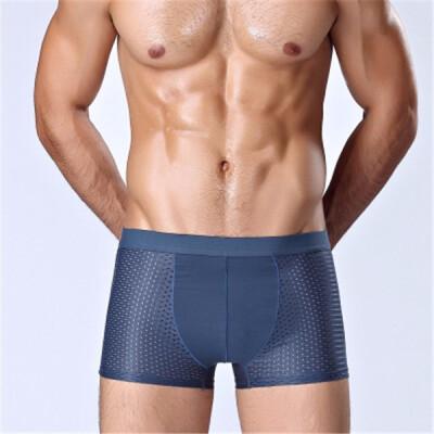 

Ice Silk Mens Boxer Shorts Super Breathable Mesh Men Underwear