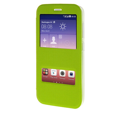 

MOONCASE Side Flip Hard board Slim Leather Bracket Window чехол для Cover Huawei Ascend Y625 зеленый
