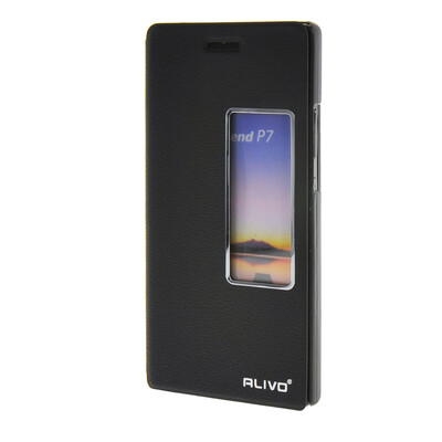 

MOONCASE Huawei Ascend P7 чехол для View Slim Leather Flip Pouch Bracket Back Cover Black
