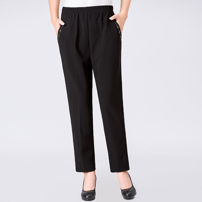 

Yu Zhaolin middle-aged spring&autumn trousers mother wear casual pants womens pants 35-50 years old YWKX187404 black XXL