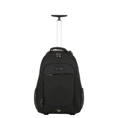 

SUISSEWIN Travel Bag Business Casual Trolley Bag Large Capacity Waterproof Scratch Single Rod Backpack SN6001 Black