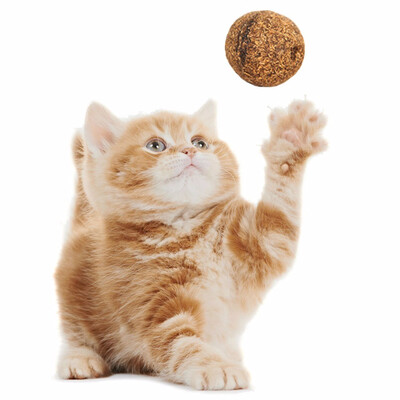 

Cntomlv hot sale Pet Cat Natural Catnip Treat Ball Favor Home Chasing Toys Healthy Safe Edible Treating