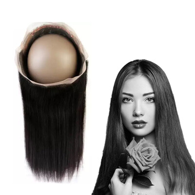 

Peruvian Straight Non Remy Human Hair Wigs With Baby Hair 10 to 18inch Natural Black Color Density 130 360 Lace frontal Wigs
