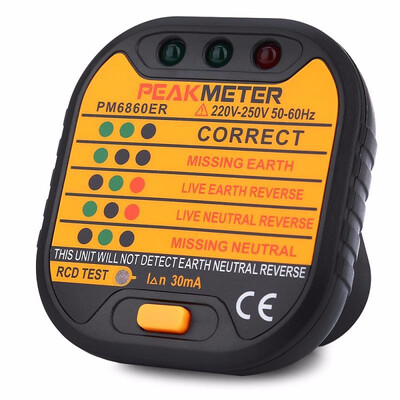 

PEAKMETER PM6860ER 220V - 250V UK Plug Socket Tester