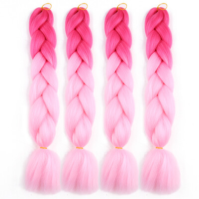 

63 Colors 4 piecelot Synthetic 2T3T4T High Temperature Fiber Ombre Braiding Hair 24 inch Jumbo Braids Hair Extensions