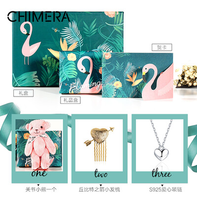 

CHIMERA hair accessories gift box small hair comb necklace doll 3 sets of color mixing