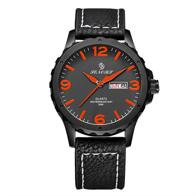 

Mens Leather WatchesLuxury Business Fashion Analog Wristwatches Calendar Date Dailylife Waterproof