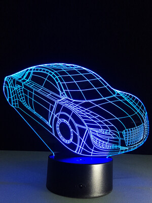 

AINA red blue&purple porsche night light