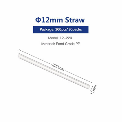

OTOR 100pcs Disposable PP Plastic Straw for Plastic Cup&Paper Cup Hot Cold Coffee Juice Drink Cup