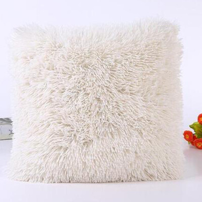 

Cntomlv Solid Soft Plush Faux Fur Wholesale Decorative Cushion Cover Throw Pillows For Sofa Car Chair Hotel Home Decoration