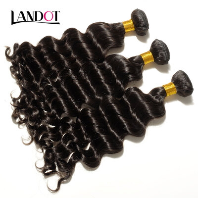 

10A Unprocessed Virgin Russian Eurasian Loose Deep Wave Curly Human Hair Weave 3 Bundles Natural Black Can Bleach 613 2 Year Life