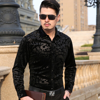 

Mens Shirts British Style Full Sleeve Shirts Male Slim Casual Clothes Mens Dress Shirt
