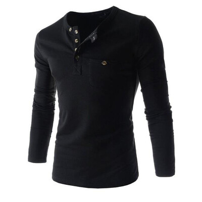 

Zogaa New Korean Men's T-shirt Slim Long Sleeve