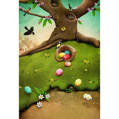 

Easter Festival Photo Backdrop 57FT Vinyl Fabric Cloth Digital Printing Photo Background S-3185