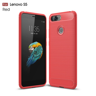 

Goowiiz Phone Case For Lenovo S5K8K8 Note Fashion Slim Carbon Fiber TPU Soft Silicone Prevent falling