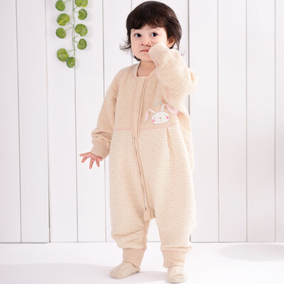 

Will Beilu WELLBER baby color cotton air layer long ears rabbit girl baby legs sleeping bags 105cm