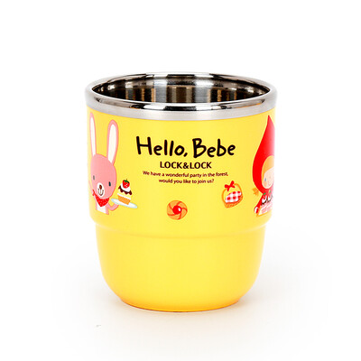 

Lock & Lock LOCK&LOCK HelloBeBe Imported Stainless Steel Cutlery Childrens Milk Cup Cartoon Cup Insulated Cup 230ml LBB477N