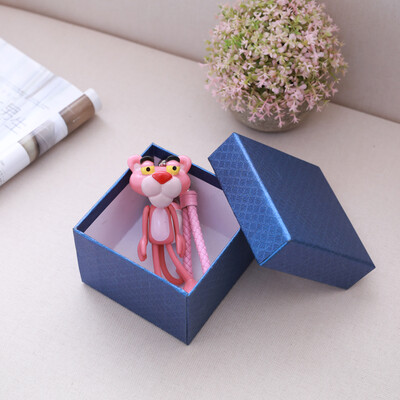 

Love still bear car couple key chain female cartoon creative pendant Korea creative cute circle waist hanging bag pendant birthday gift female pink leopard
