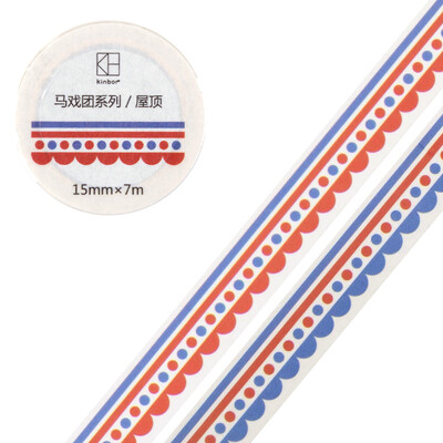 

Kinbor hand book&paper tape 15mm7mhand book sticker basic circus - roof DTB64316