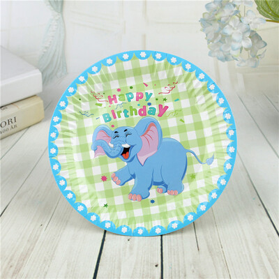 

FANLUS 7inch colorful dots wave point disposable paper plates party tray Valentine Birthday Wedding Tableware cake barbecue