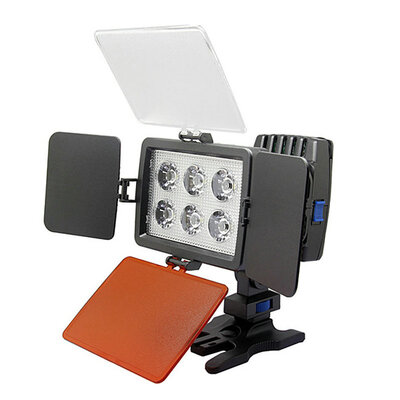 

LED-5010A Camera Video 6 LED Light для Canon Nikon + NP-F750 Аккумулятор + Зарядное устройство 15W привело студийные светильники для фотосъемки