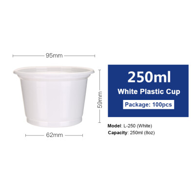 

OTOR Ice Cream Bowl Disposable Plastic Cup with Lid Take Away Food Container for Dessert Fast food Bento Soup 300250ml 100pcs