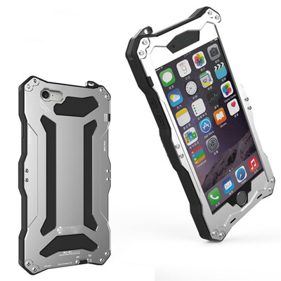 

R-JUST Waterproof Shockproof Dustproof Snowproof Metal Bumper Tempered Glass Case Cover For iPhone 6 6S Plus