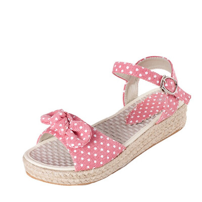 

women sandals ankle strap espadrilles shoes thick sole platform flat wedge canvas cloth sandals spring summer