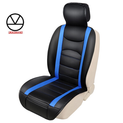 

KAWOSEN Brand luxury Fashion Car Seat Cushion 1pcs PU Leather Car Seat Cover Blue Car Styling Interior Accessories