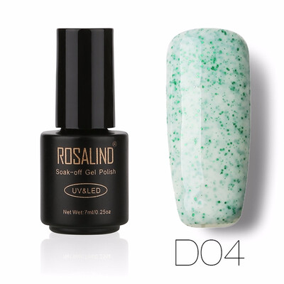 

ROSALIND Gel 1S Black Bottle 7ML Candy Bling D01-24 Gel Nail Polish Semi Permanent Nail Art UV LED Soak-Off Gel Varnish Manicure