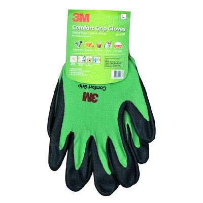 

3M nitrile wear-resistant coating protective gloves non-slip work gloves comfortable breathable cotton gloves green M