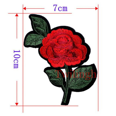 

1 Pcs Top Patches Iron-on Sew-on Red Rose Flower Embroidery Patch Motif Applique Children Women DIY Clothes Sticker Wedding