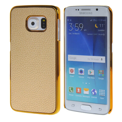 

MOONCASE Litchi Skin золото Chrome Hard Back чехол для Cover Samsung Galaxy S6 Edge золото