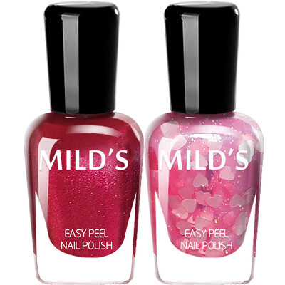 

Mild&39S MILD&39S tasteless health green nail polish enchanting light dance suit 7ml 3 send clean cotton black red Chinese red water strippable