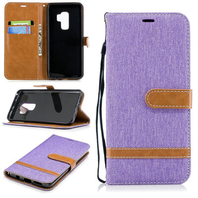 

BEFOSPEY Mixed Colors Denim PU LeatherSoft TPU Card Slot Stand Wallet Case For Samsung Galaxy S9201862