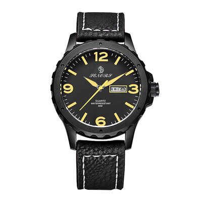 

Mens Leather WatchesLuxury Business Fashion Analog Wristwatches Calendar Date Dailylife Waterproof