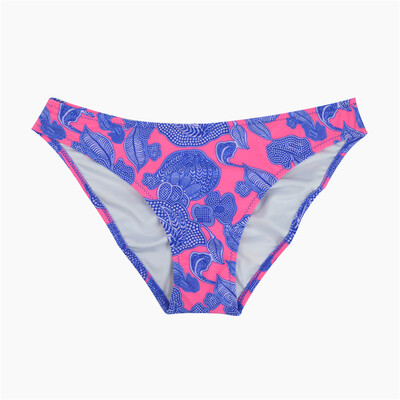 

2018 Girls Sexy Low Waist Candy Colors Bikini Bottom Women Print Cheeky Small Swim Briefs Sporty Shorts