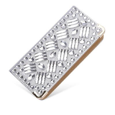 

Vogue Star Luxury rhinestone women wallets patent leather high quality wallet lady fashion clutch bag casual purses party LA175