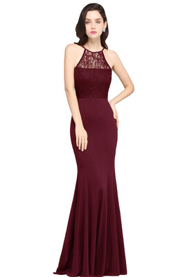 

Lace Mermaid Long Evening Prom Party Dresses Formal Pageant Bridesmaid Gown