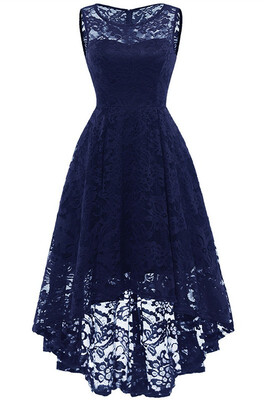 

Women Floral Lace Bridesmaid Party Dress Short Prom Dress V Neck
