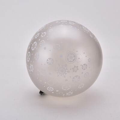 

12 Pcs SilverBlue Frozen Snowflake Printed Latex Balloons Kids Birthday Party