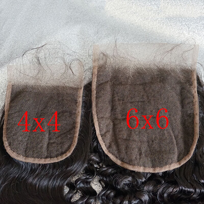 

Osolovely Hair Curly Human Hair 6X6 Lace Closure 10-20 Inch Stock Bleached Knots Closure