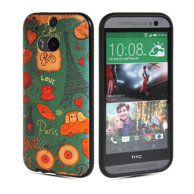 

MOONCASE Watercolor Art Soft Flexible Silicone Gel TPU Skin Shell Back Case Cover for Htc One M8