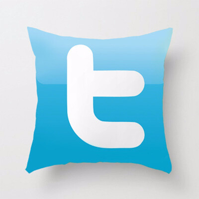 

Custom You Tube Cushion Cover Logo Wechat Snapchat Skype Viber Phone Instagram Decor Facebook Pillow Case For Office Accessories