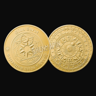 

Western tarot wishing Coin Sun&Moon Constellation Coin Lucky Feng Shui Coins