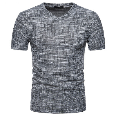 

JCCHENFS 2018 Summer Fashion Brand Mens T-Shirts Cotton Linen Short Sleeve Blouse Casual V-neck Large Size T Shirt For Men
