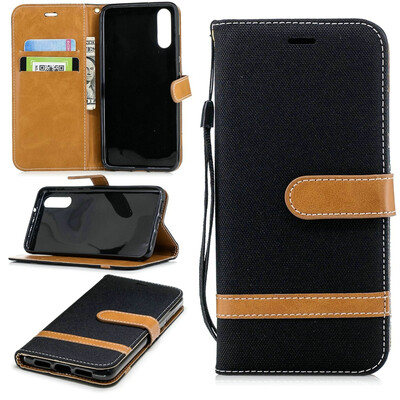 

BEFOSPEY Mixed Colors Denim PU LeatherSoft TPU Card Slot Stand Wallet Case For Huawei P2058"