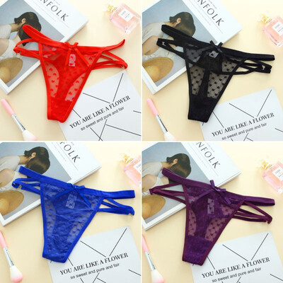 

Sexy Women Hollow G String Thongs Female Transparent Bikini Panties Breathable Lingerie Underwear